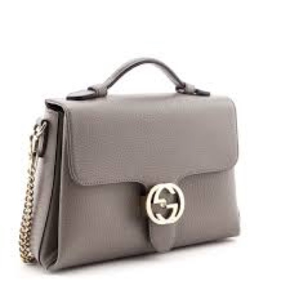 Gucci interlock G tote top handle Gray NEW - Picture 3 of 11